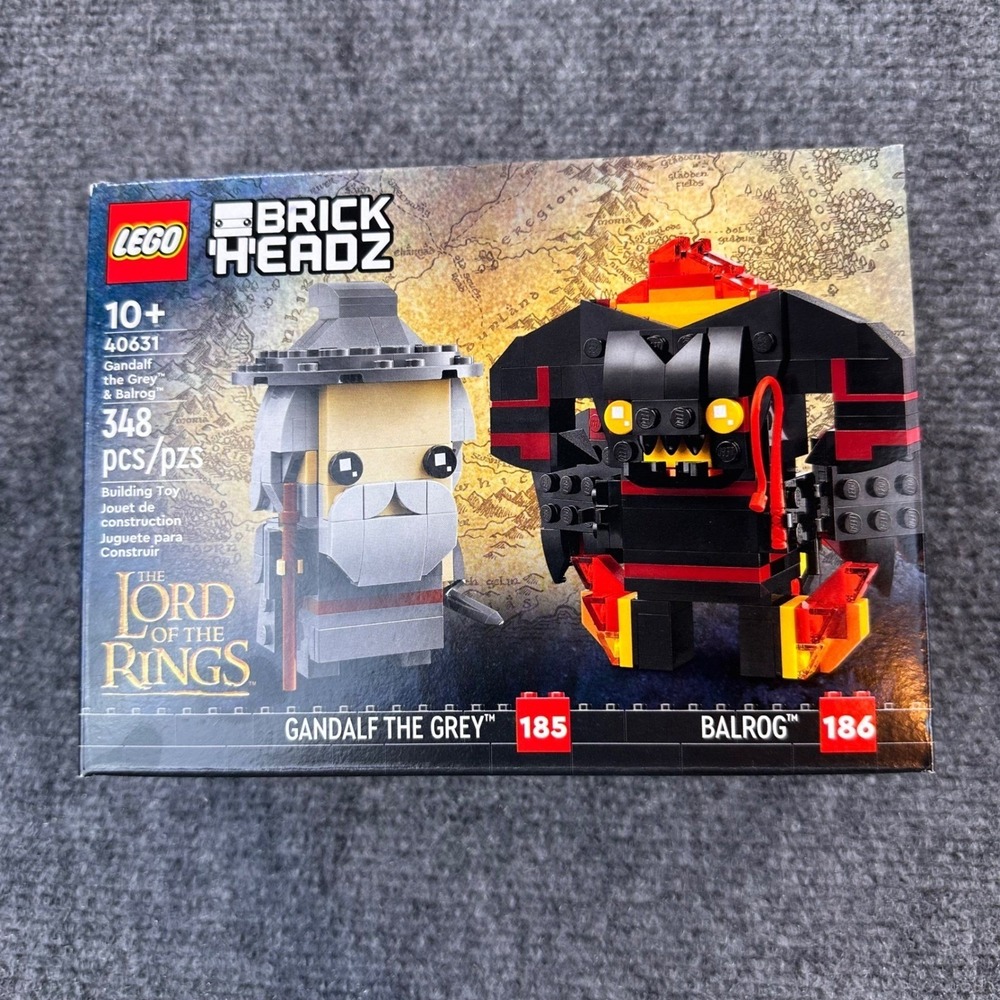 LEGO BrickHeadz Lord of the Rings Gandalf the Grey & Balrog 40631 Set - Retired